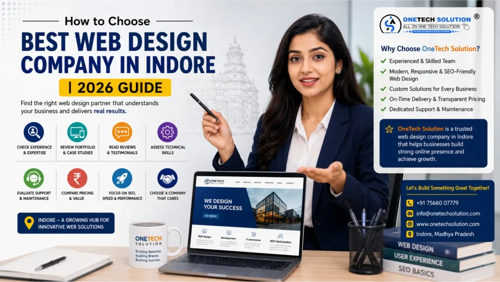 How to choose the best web design company in Indore - Complete guide with 15 expert tips, pricing, and selection criteria for businesses