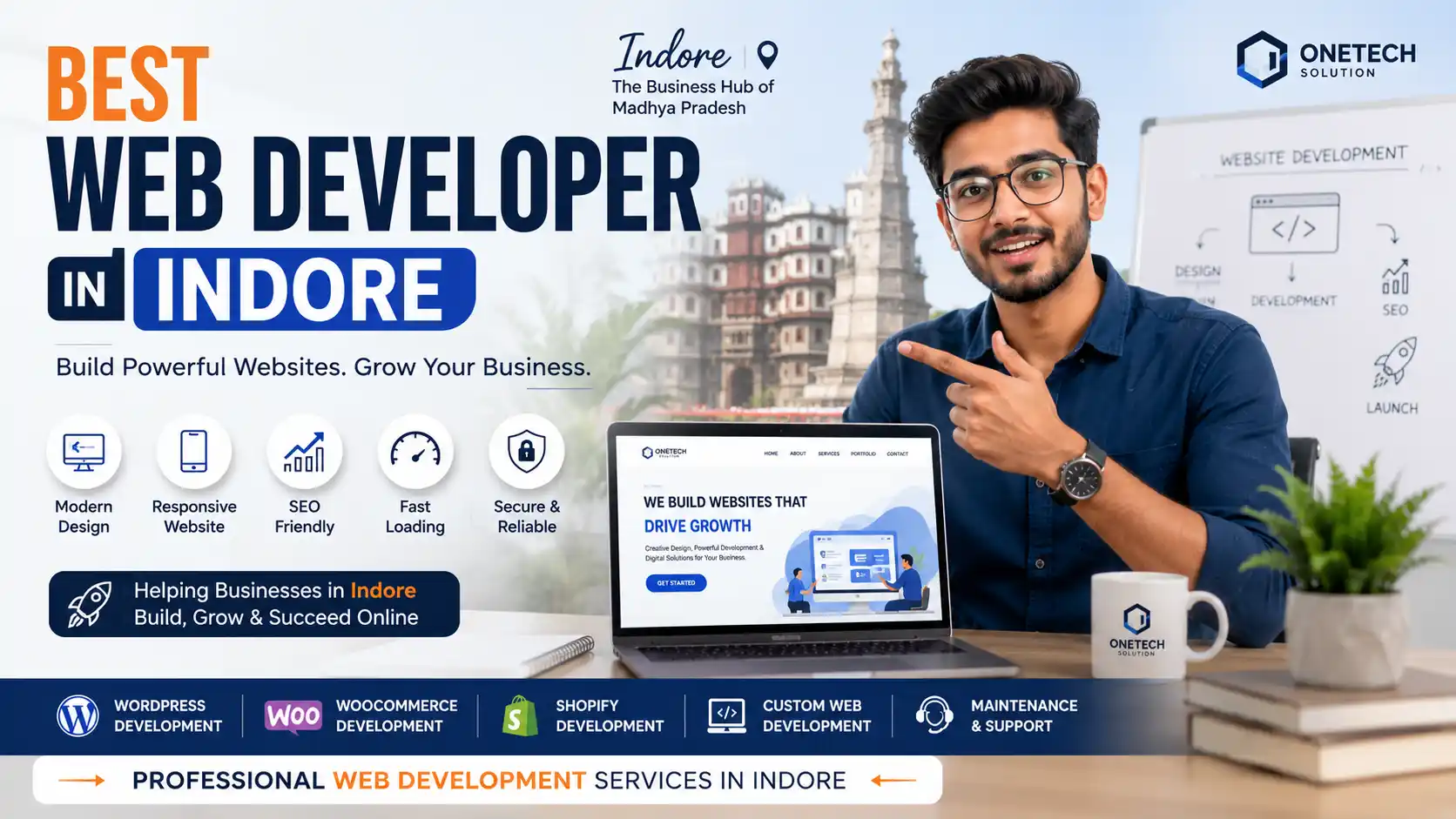 Best Web Developer in Indore – Professional Website Development Services by Onetech Solution