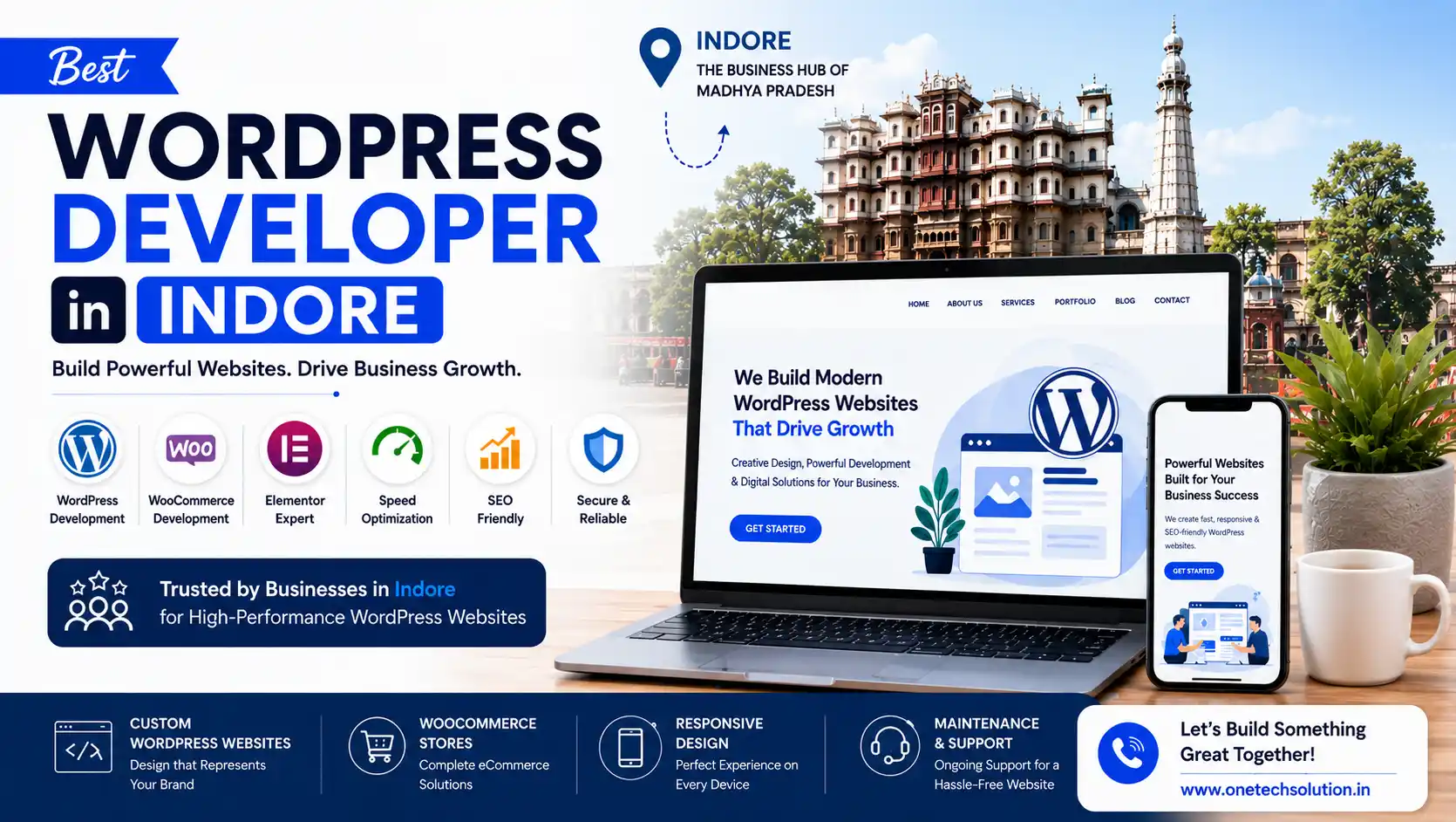 Best WordPress Developer in Indore – Professional WordPress Website Development Services by Onetech Solution